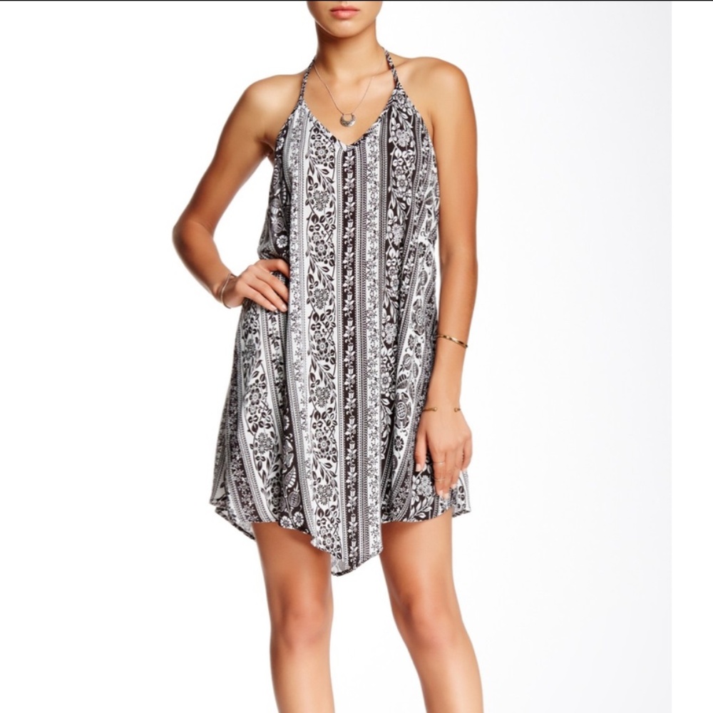 Patterned Halter Dress